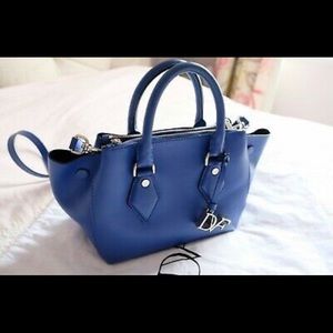 Diane Von Furstenberg Royal Blue Voyager Crossbody